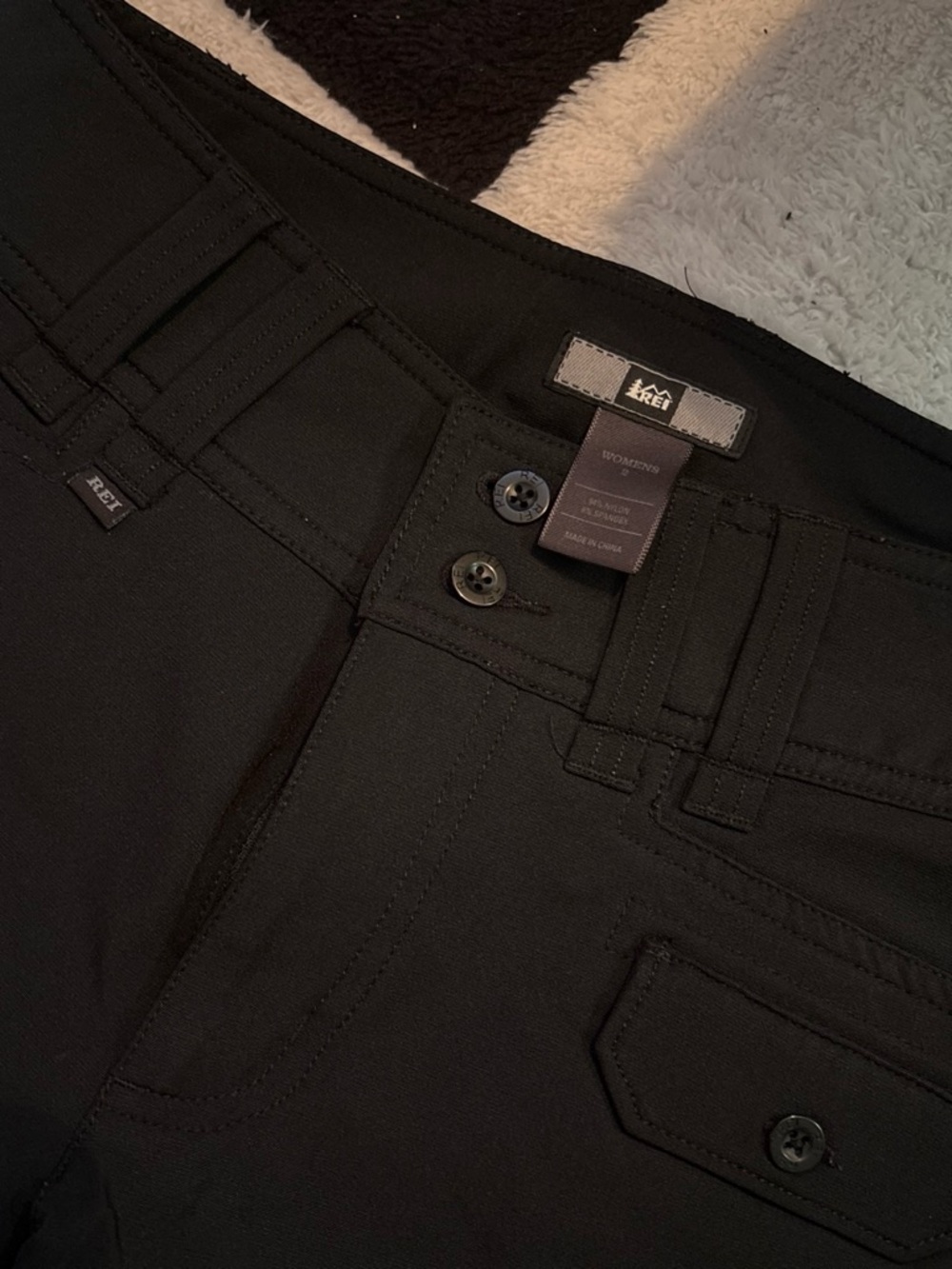 REI Black Women's Outdoor Button-Fly Pants